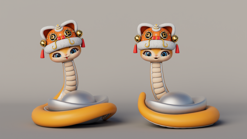 Rigged Cartoon Snake Modelo 3D .c4d .max .obj .3ds .fbx .stl .blend 