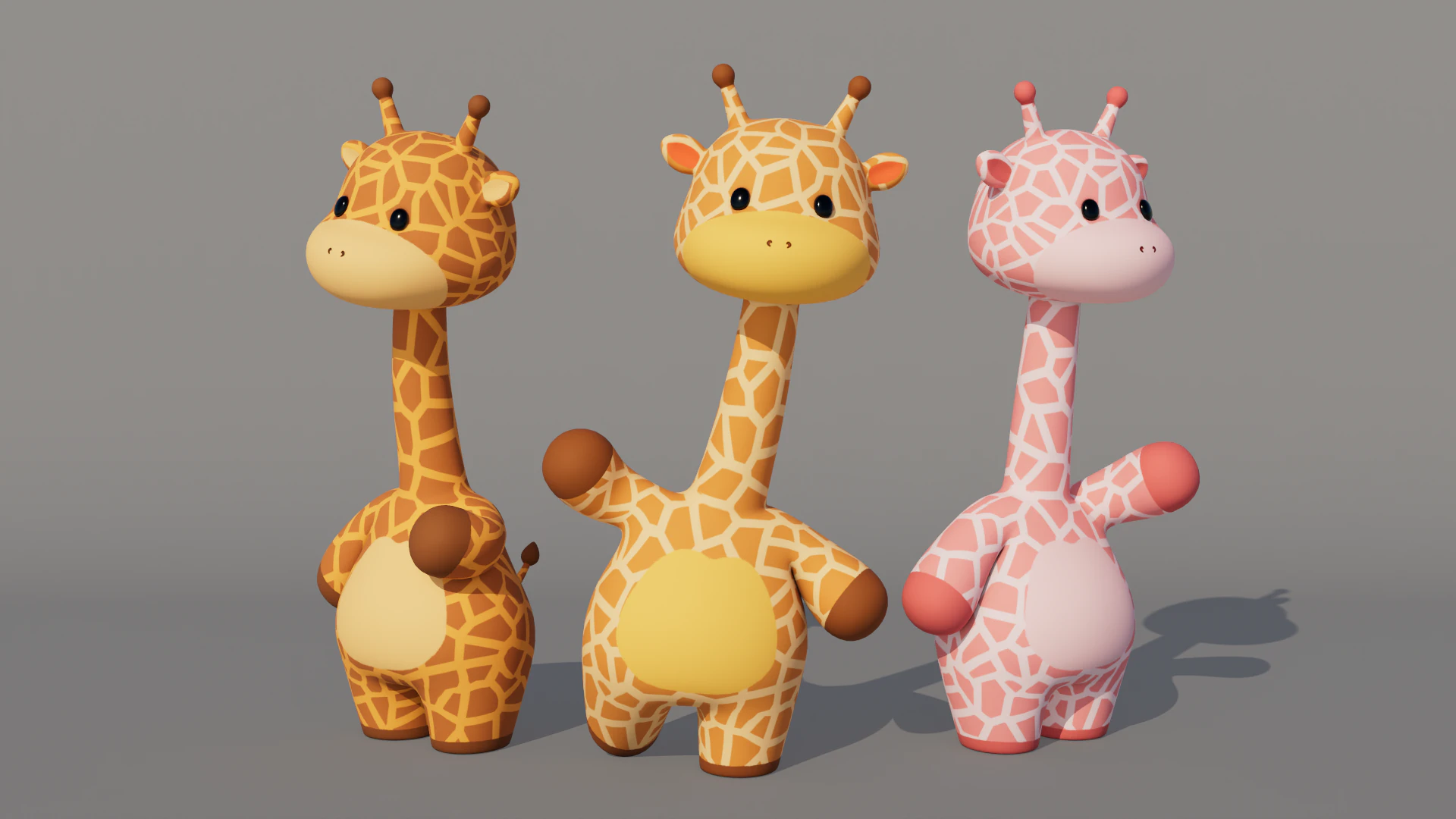 Rigged Cartoon Turtles 3D Model .c4d .max .obj .3ds .fbx .stl .blend 
