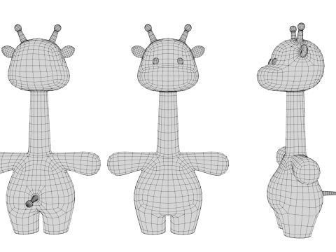 Rigged Cartoon Turtles Model 3D