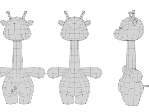 Rigged Cartoon Turtles Model 3D