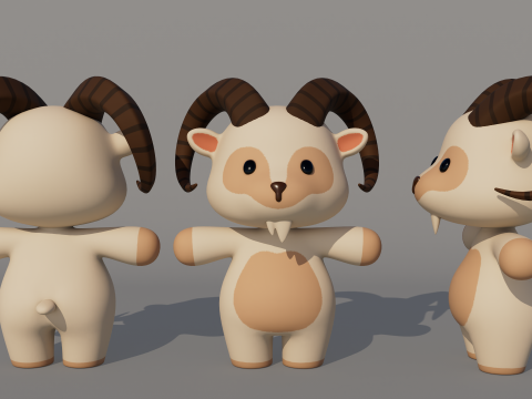 Rigged Cartoon Goat 3D Модель