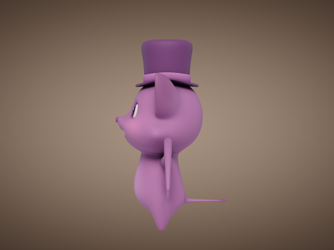 Rigged Cartoon Bat 3D Model
