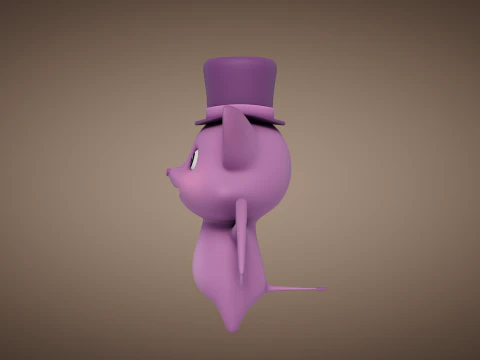 Rigged Cartoon Bat 3D Model