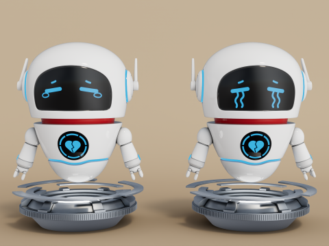 Rigged Cartoon Robot 3D Model