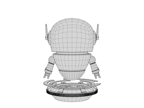 Rigged Cartoon Robot 3D Model