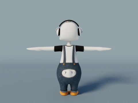 Rigged Cartoon Duck 3D Model