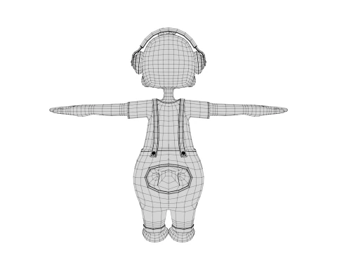 Rigged Cartoon Duck 3D Model