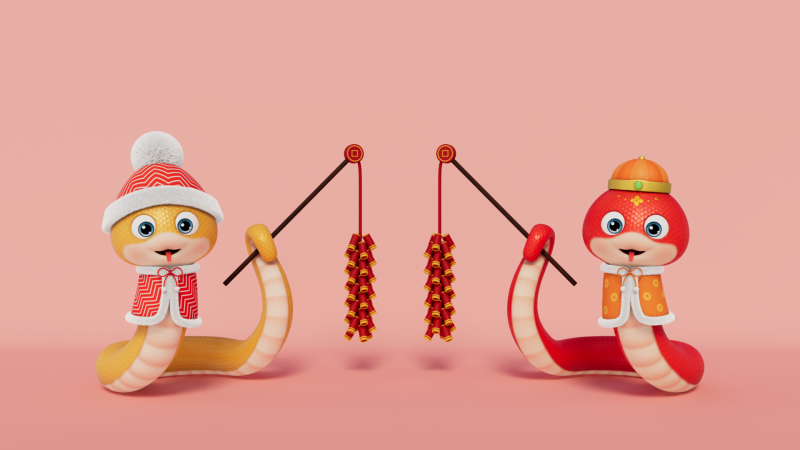 Rigged Cartoon Snake Model 3D .c4d .max .obj .3ds .fbx .stl .blend 