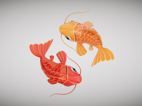 Rigged Cartoon Fish 3D Model