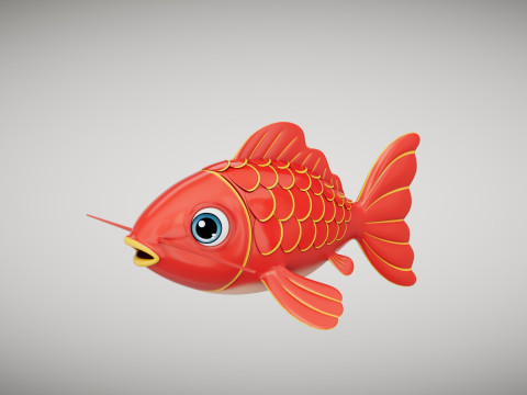 Rigged Cartoon Fish Modelo 3D