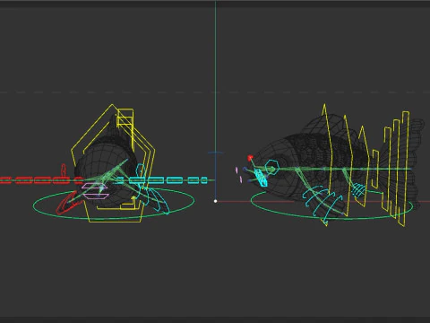 Rigged Cartoon Fish 3D Model