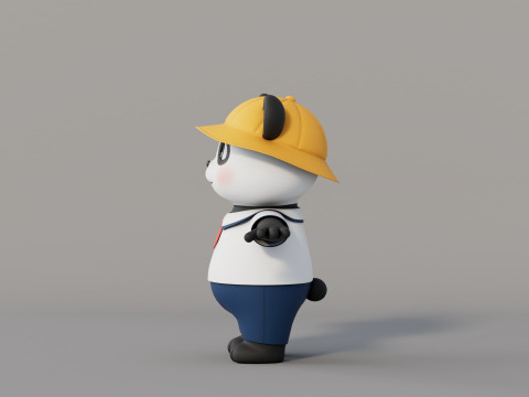 Rigged Cartoon Panda 3D Модель