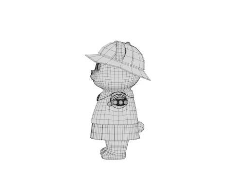 Rigged Cartoon Panda 3D Model