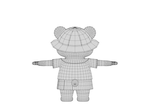 Rigged Cartoon Panda 3D Model