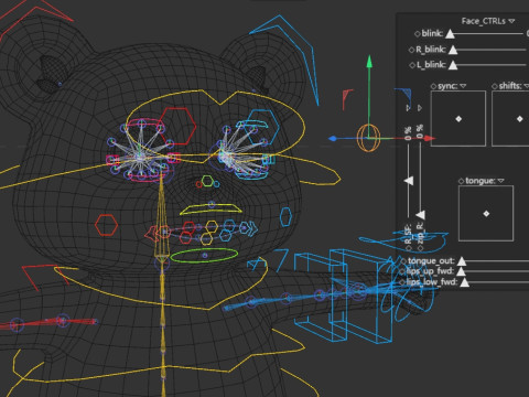 Rigged Cartoon Panda 3Dモデル