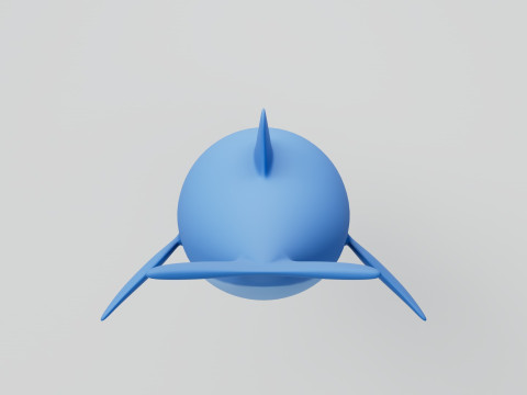 Rigged Cartoon Dolphin 3D Модель