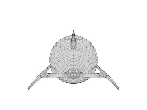 Rigged Cartoon Dolphin 3D Модель