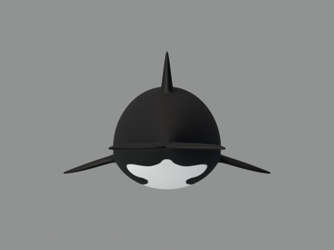 Rigged Cartoon Killer Whale Modèle 3D
