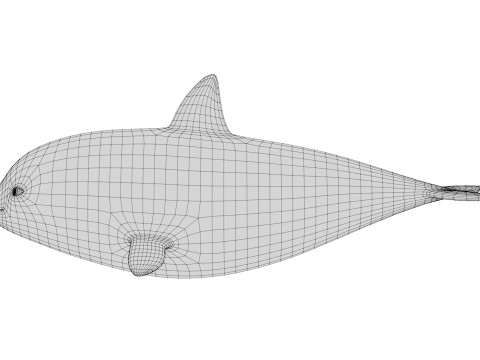 Rigged Cartoon Killer Whale Modèle 3D