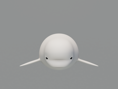 Rigged Cartoon Beluga Whale 3D 模型