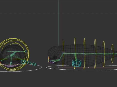 Rigged Cartoon Beluga Whale 3D 模型