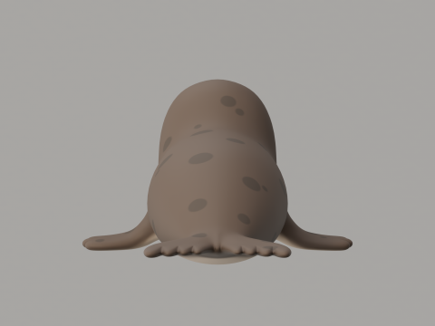 Rigged Cartoon Seal 3D Модель