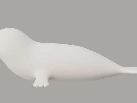 Rigged Cartoon Seal 3D Модель