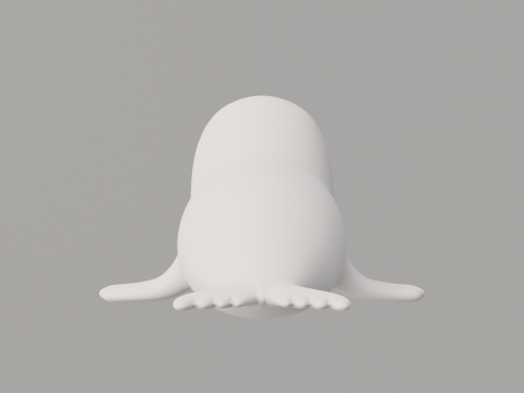 Rigged Cartoon Seal 3D Модель