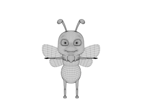 Lebah Kartun yang Dicurangi Model 3D