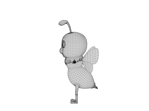 Rigged Cartoon Bee 3D 模型
