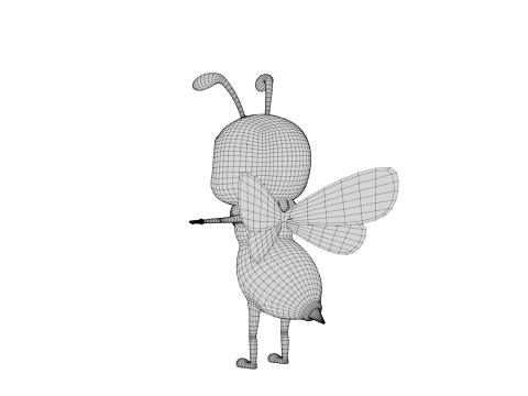 Rigged Cartoon Bee 3D 模型