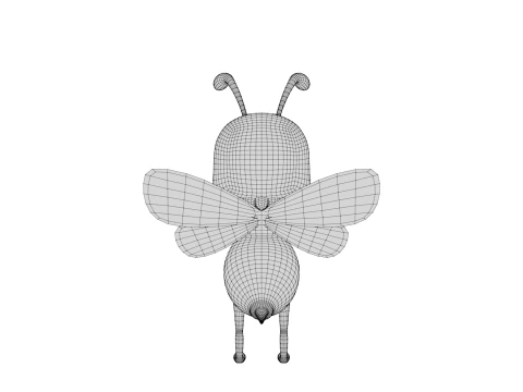 Lebah Kartun yang Dicurangi Model 3D
