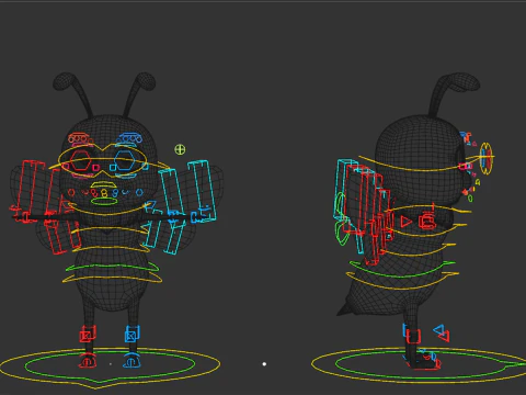 Lebah Kartun yang Dicurangi Model 3D