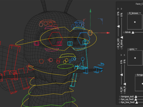 Rigged Cartoon Bee 3D 模型
