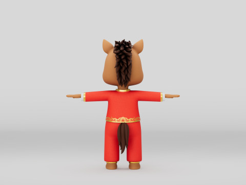 Rigged Cartoon Horse 3D 모델