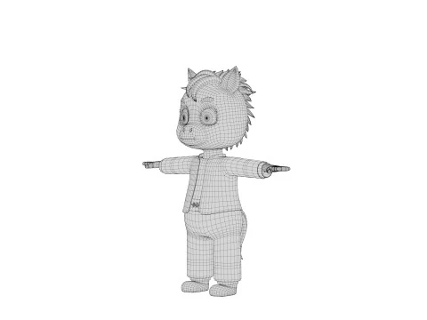 Rigged Cartoon Horse 3D Model