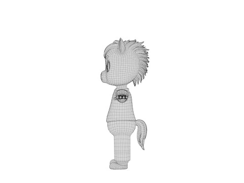 Rigged Cartoon Horse 3D Model