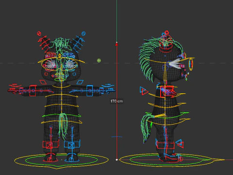 Rigged Cartoon Horse 3D Model