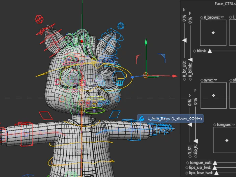 Rigged Cartoon Horse 3D Model