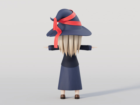 被操纵的卡通女巫 3D 模型