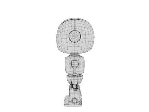 Rigged Cartoon Cute Robot 3D Model