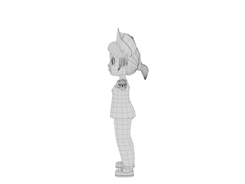 Rigged Cartoon Nurse 3D Model