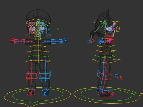 Rigged Cartoon Nurse 3D Model