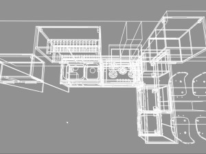 Small Open Kitchen Design Modello 3D