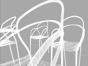 Lili Chair 4 plastic colors Model 3D
