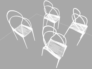 Lili Chair 4 plastic colors 3D Model