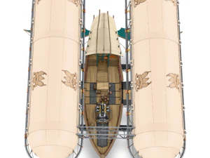 Steampunk Flyship 3D Model