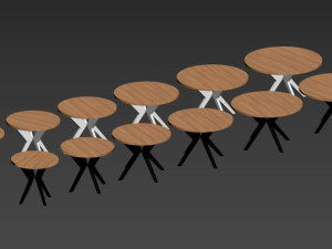 Modern Table Set 3D Model