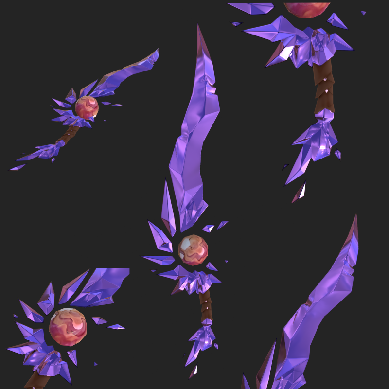 Crystal Sword 3D 모델 .c4d .max .obj .3ds .fbx .stl .blend 