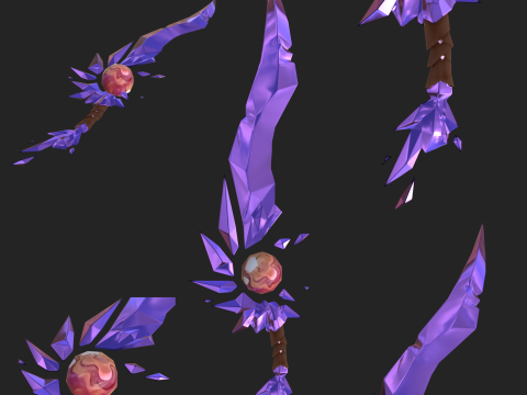 Crystal Sword 3D मॉडल